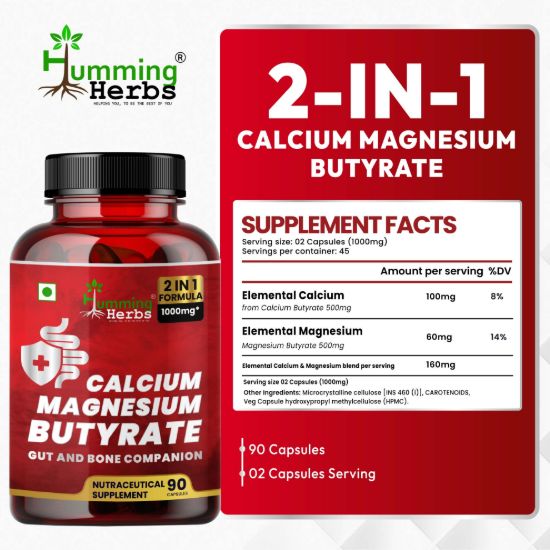 Picture of Calcium Magnesium Butyrate with Elemental Calcium - 90 Capsules