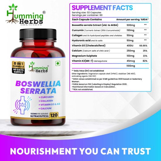 Humming Herbs Boswellia Serrata Supplement Facts and Nutrition Information