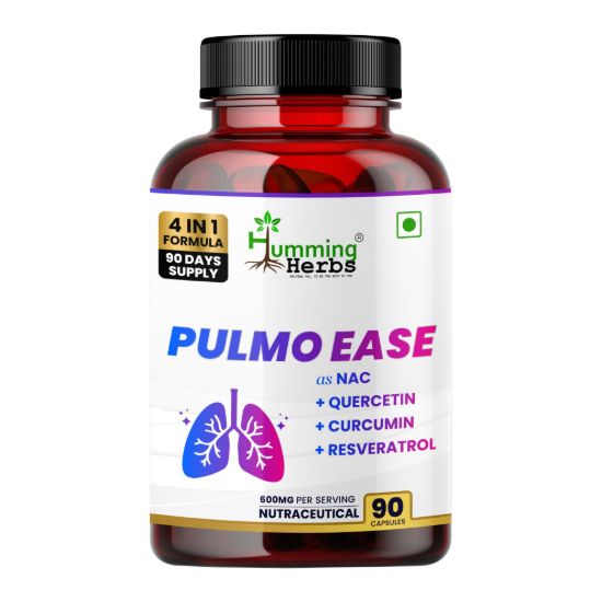 Humming Herbs Pulmo Ease Supplement Front Bottle View