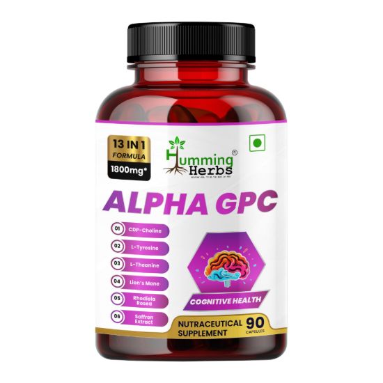 Picture of Humming Herbs Alpha GPC 1800mg (13-in-1 Nootropic Blend) – 90 Veg Capsules | 30 Servings